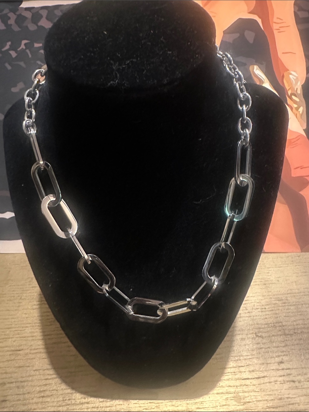 LSJ Stainless Steel Link Chain Necklace 2in Ext